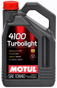 MOTUL 4100 10w40 Turbolight SM/CF 4л. полусинтетика, масло моторное